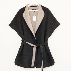Contrast Double faced Wool Cape